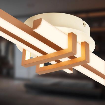 Brilo - TINKA LED Ceiling Light, 21W/230V, 3000K, Copper Finish