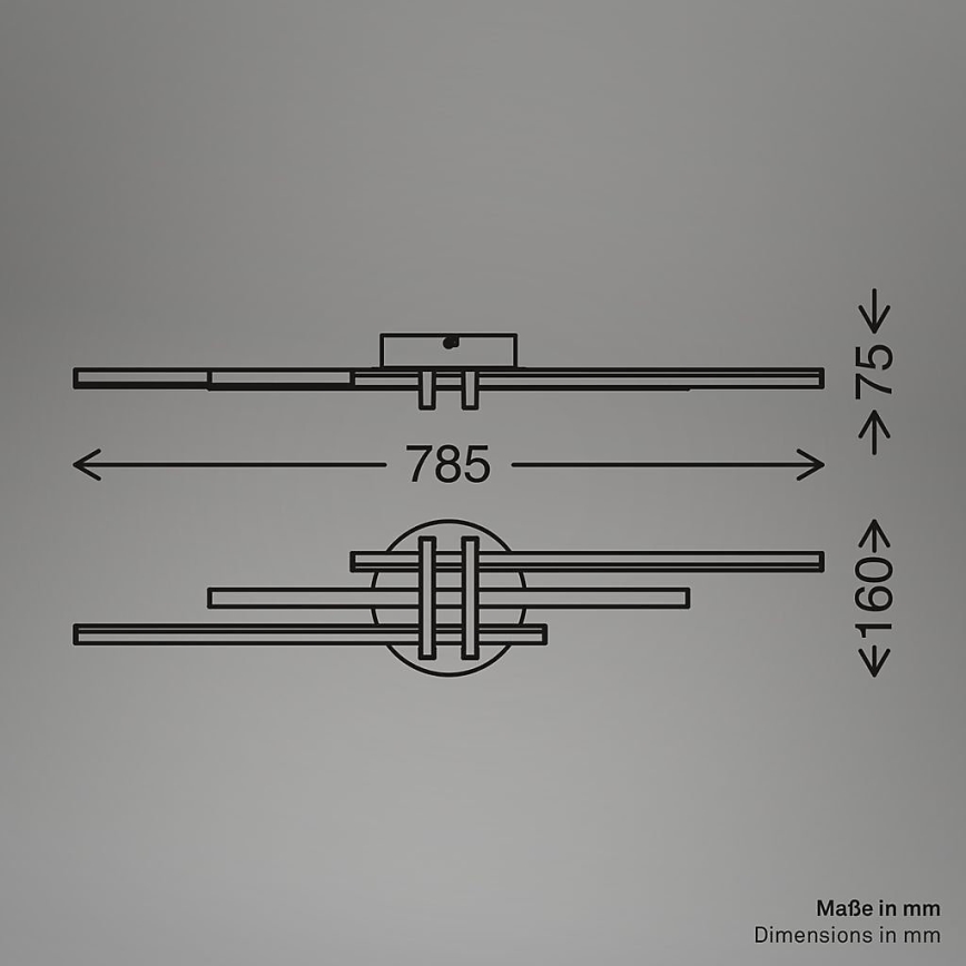 Brilo - TINKA LED Ceiling Light, 21W/230V, 3000K, Copper Finish