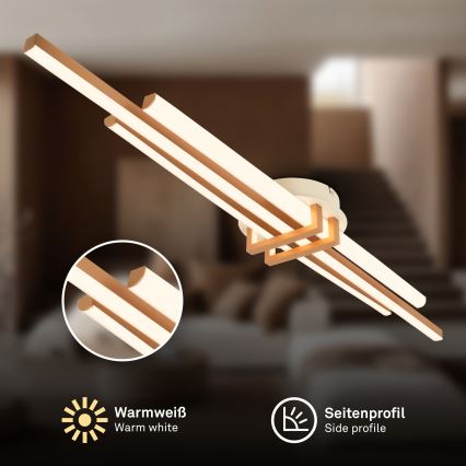 Brilo - TINKA LED Ceiling Light LED/30W/230V 3000K Copper