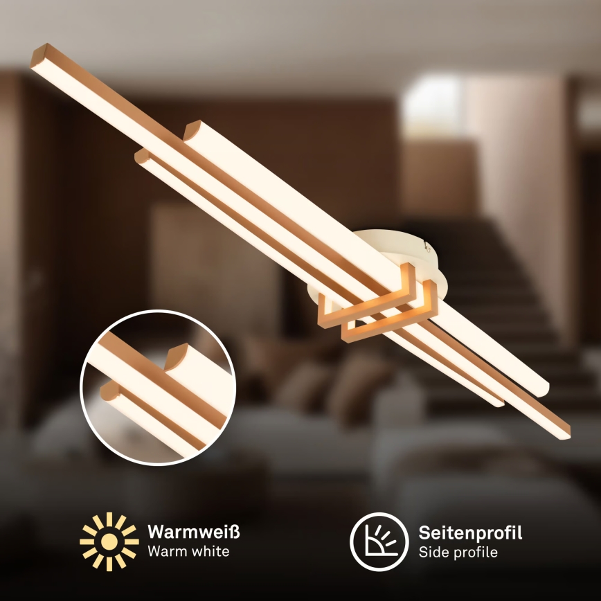 Brilo - TINKA LED Ceiling Light LED/30W/230V 3000K Copper