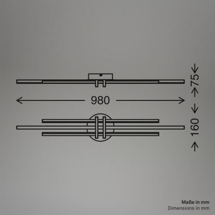 Brilo - TINKA LED Ceiling Light LED/30W/230V 3000K Copper