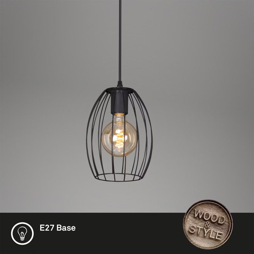 Brilo - WAKTU Cable-Suspended Pendant Light 1xE27/60W/230V