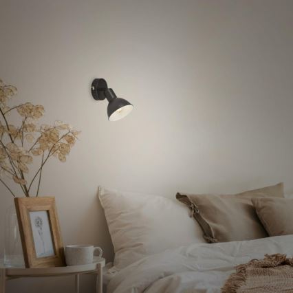 Brilo - Wall spotlight RETRO 1xE14/25W/230V black