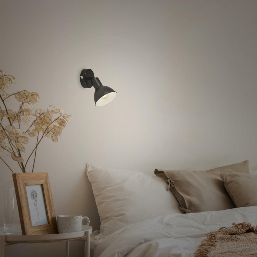 Brilo - Wall spotlight RETRO 1xE14/25W/230V black