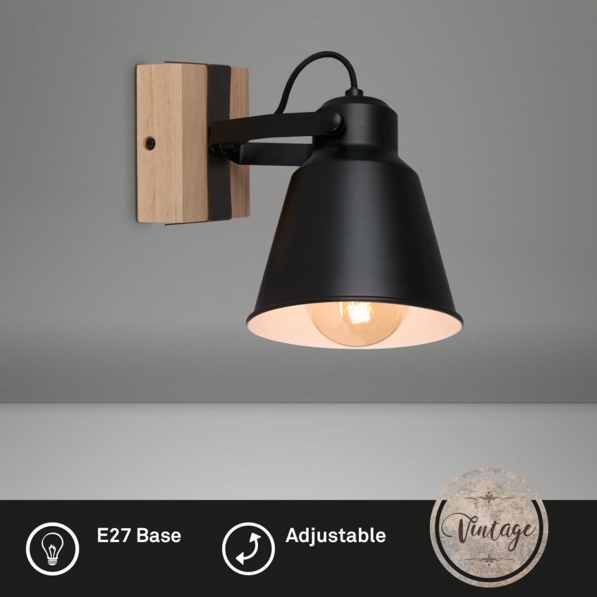 Brilo - Wall spotlight TALLE  1xE27/40W/230V rubber tree