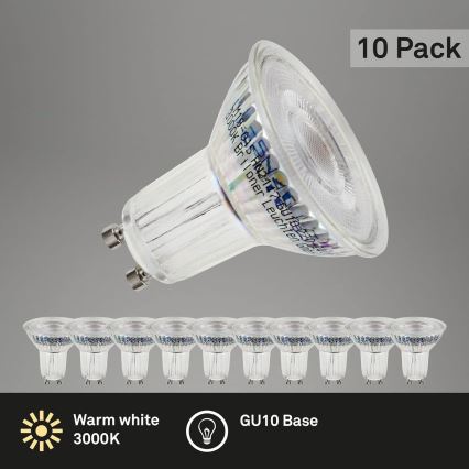 Briloner 0548-003 - SET 10x LED Bulb GU10/3,5W/230V 3000K