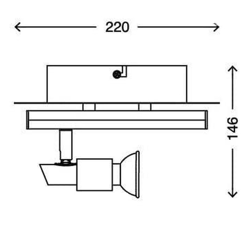 Briloner 2029-028 - LED Spotlight REN 1xGU10/3W/230V + LED/4W