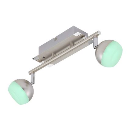 Briloner 2040-022 - LED RGB Dimmable spotlight 2xLED/3,3W/230V + remote control