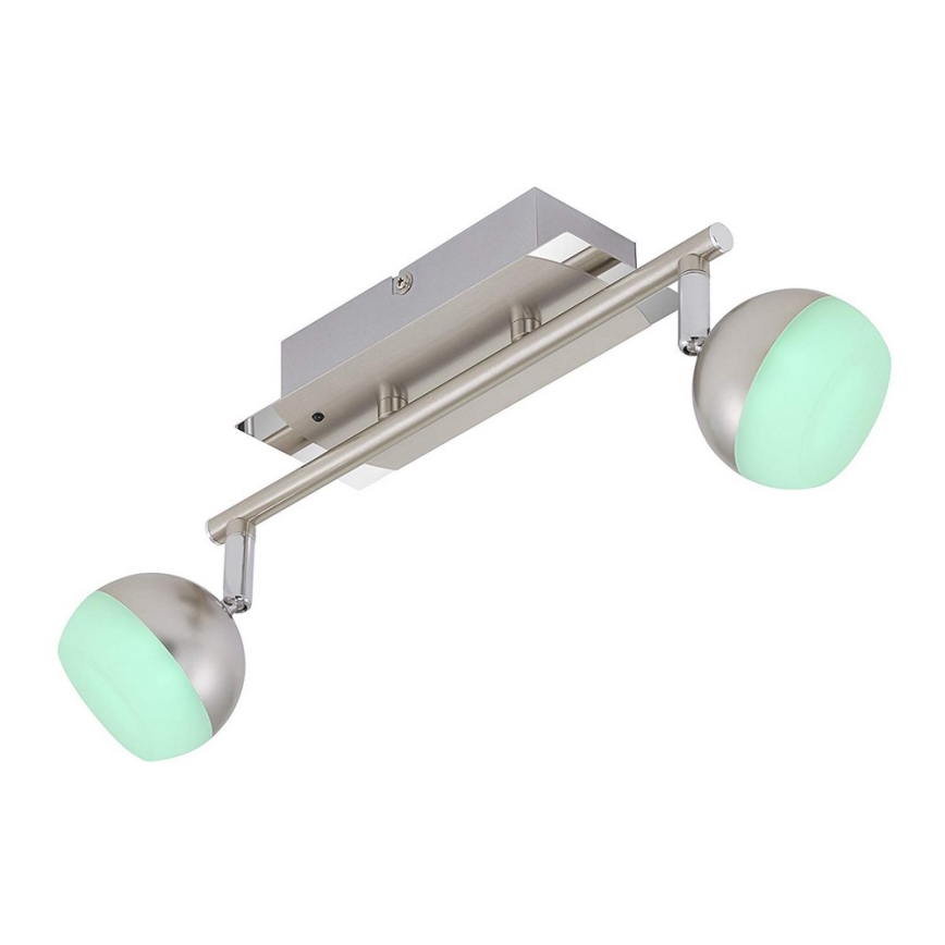 Briloner 2040-022 - LED RGB Dimmable spotlight 2xLED/3,3W/230V + remote control