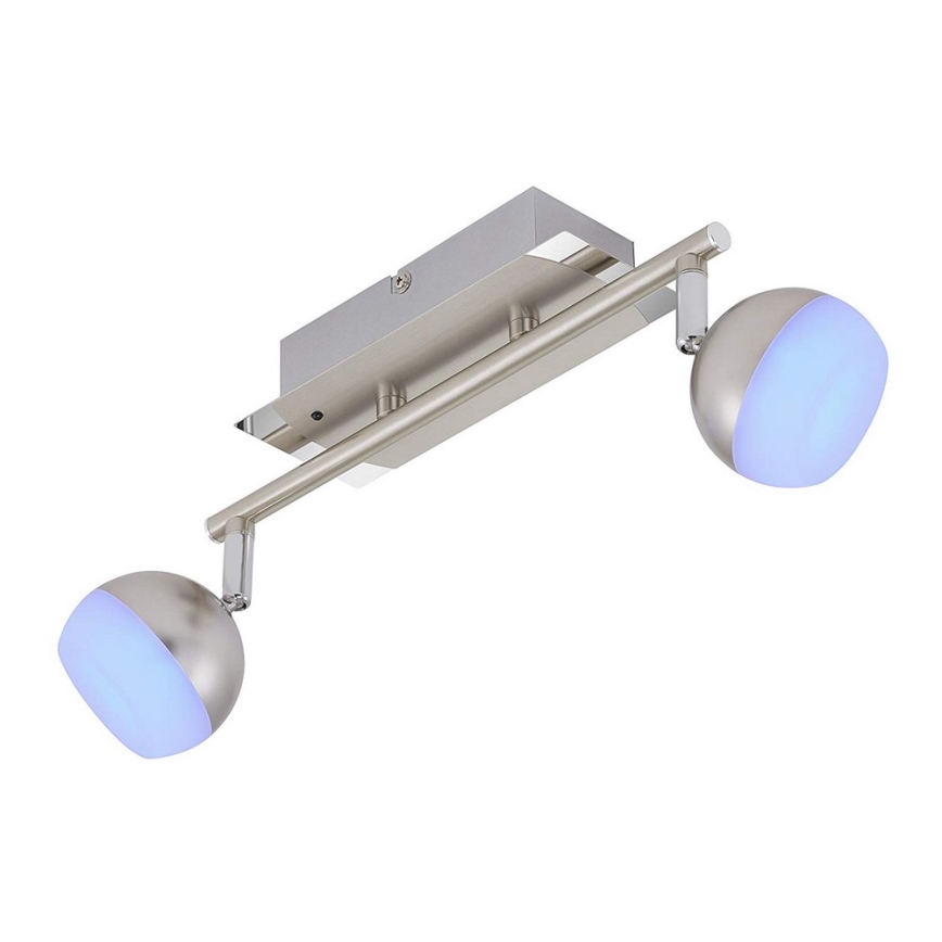 Briloner 2040-022 - LED RGB Dimmable spotlight 2xLED/3,3W/230V + remote control