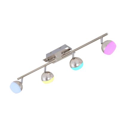 Briloner 2040-042 - LED RGB Dimmable spotlight BAFFLE 4xLED/3,3W/230V + remote control