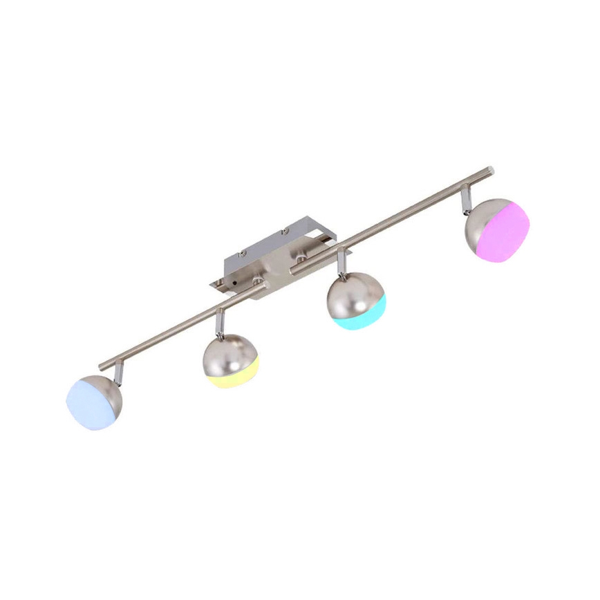 Briloner 2040-042 - LED RGB Dimmable spotlight BAFFLE 4xLED/3,3W/230V + remote control