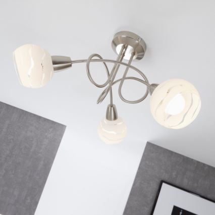 Briloner 2046-032 - Surface-mounted chandelier VIOLA 3xE14/40W/230V