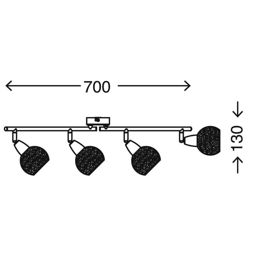Briloner 2046-042 - Spotlight VIOLA 4xE14/40W/230V