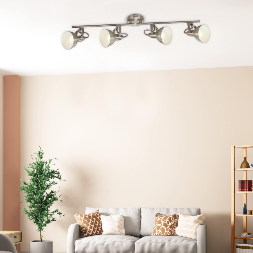 Briloner 2049-042 - Spotlight 4xE14/40W/230V, silver