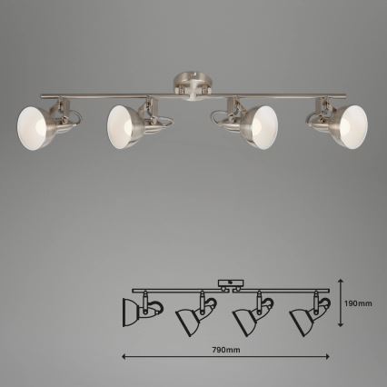 Briloner 2049-042 - Spotlight 4xE14/40W/230V, silver