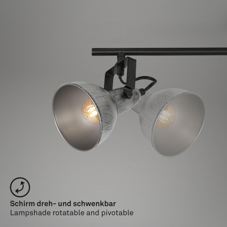 Briloner 2049-044 - Spotlight RETRO 4xE14/40W/230V grey