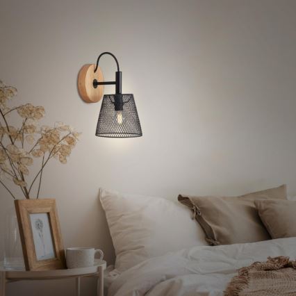 Briloner 2077-015 - Wall light WOOD & STYLE 1xE14/25W/230V rubber tree
