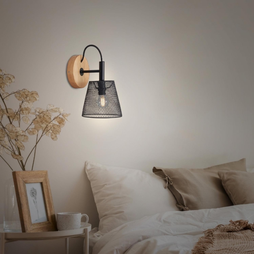 Briloner 2077-015 - Wall light WOOD & STYLE 1xE14/25W/230V rubber tree