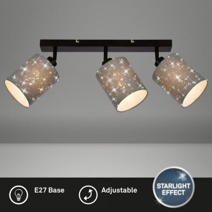 Briloner 2078-034 - Spotlight SPOTLIGHT 3xE27/25W/230V grey/black