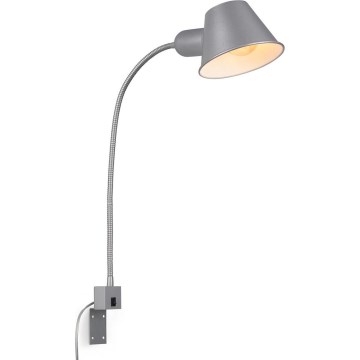 Briloner 2079-014 - Flexible wall lamp 1xE27/10W/230V silver