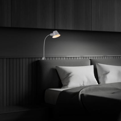 Briloner 2079-014 - Flexible wall lamp 1xE27/10W/230V silver