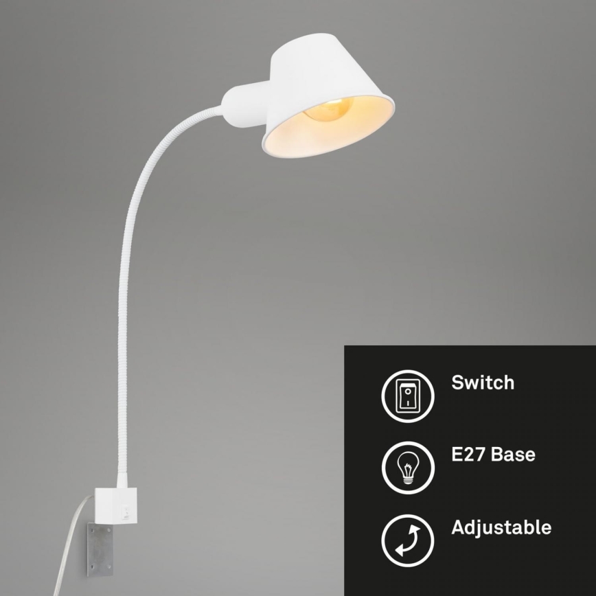 Briloner 2079-016 - Wall flexible lamp 1xE27/10W/230V white