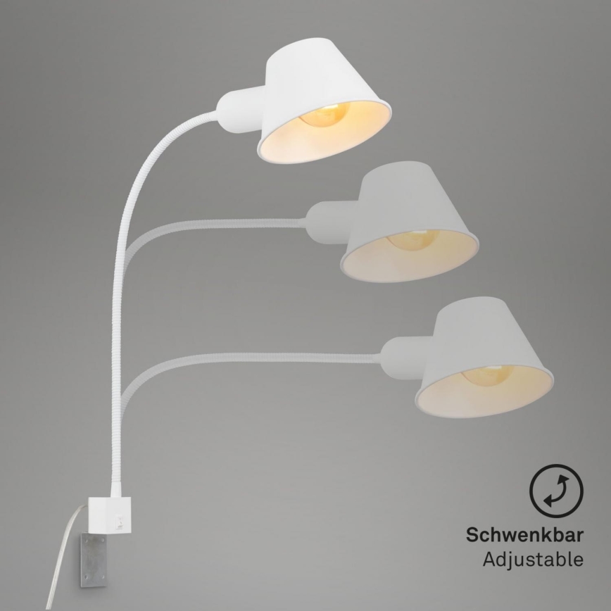 Briloner 2079-016 - Wall flexible lamp 1xE27/10W/230V white