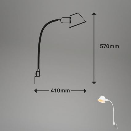 Briloner 2079-016 - Wall flexible lamp 1xE27/10W/230V white