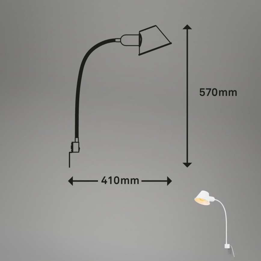 Briloner 2079-016 - Wall flexible lamp 1xE27/10W/230V white