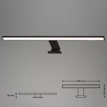 Briloner 2104-115 - LED Bathroom mirror lighting DUN LED/8W/230V 60 cm IP44