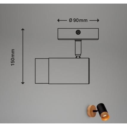 Briloner 2144015 - Wall spotlight SPOT 1xGU10/9W/230V