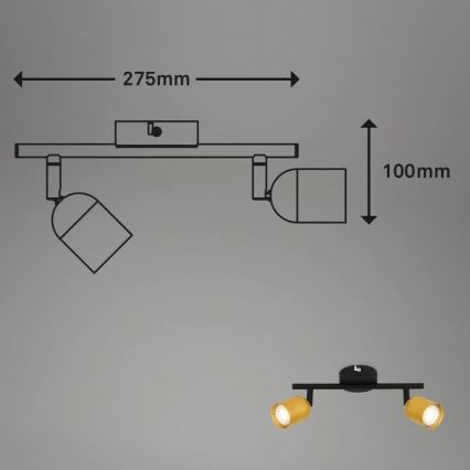 Briloner 2145-027 - Spotlight 2xGU10/9W/230V