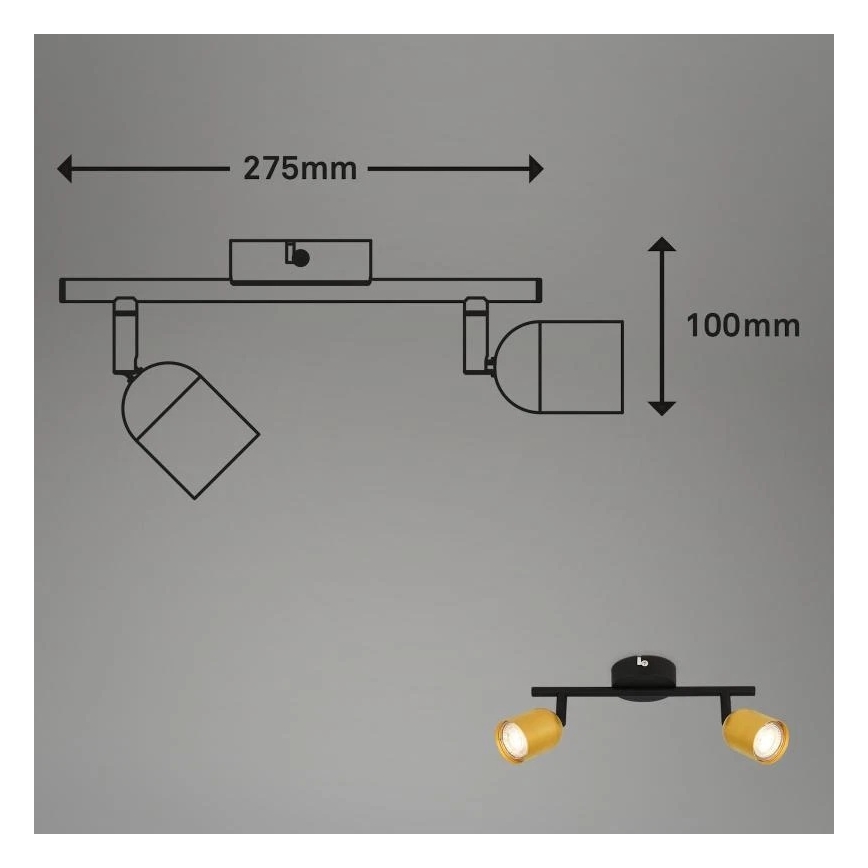 Briloner 2145-027 - Spotlight 2xGU10/9W/230V