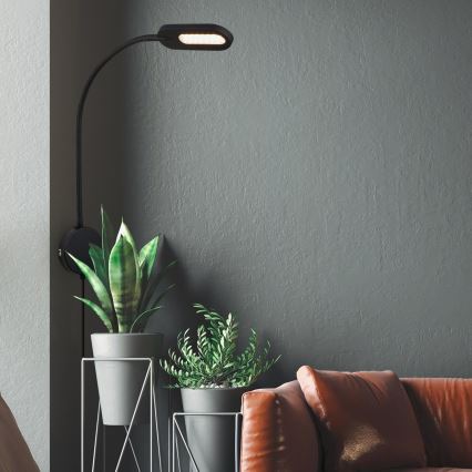 Briloner 2177015 - LED Dimmable flexible wall lamp LED/6W/230V black