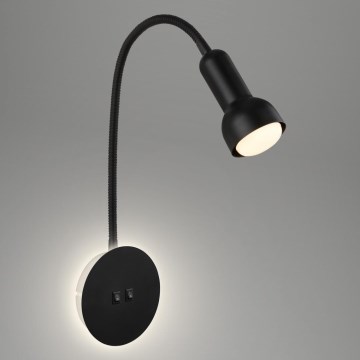 Briloner 2178015 - LED Flexible wall lamp 1xE14/10W/230V + LED/3W black