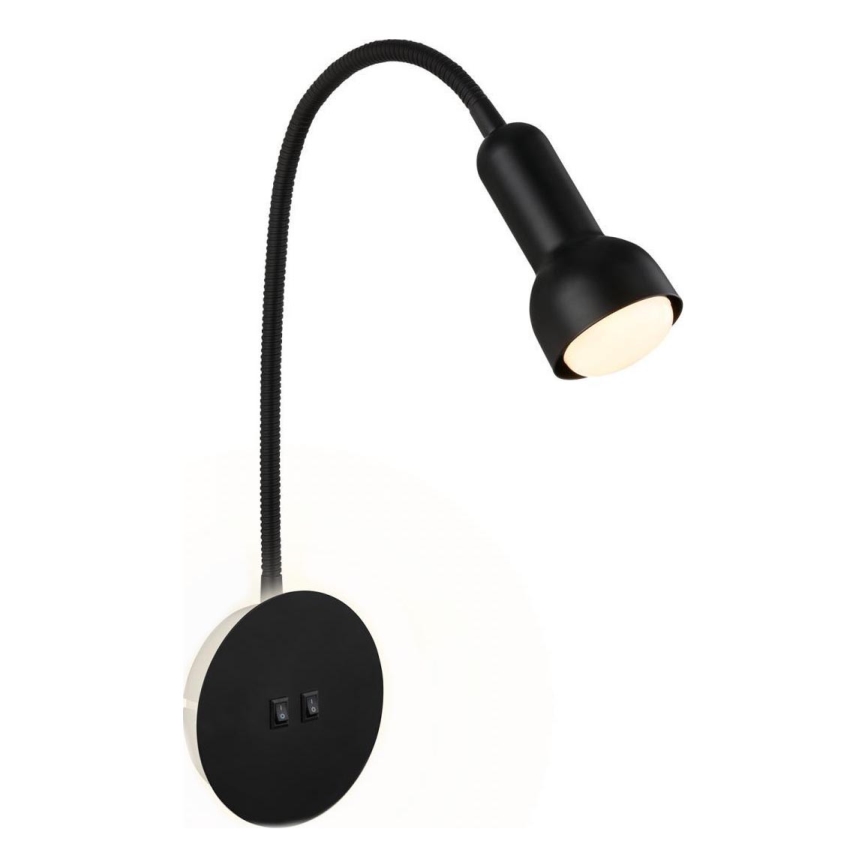 Briloner 2178015 - LED Flexible wall lamp 1xE14/10W/230V + LED/3W black
