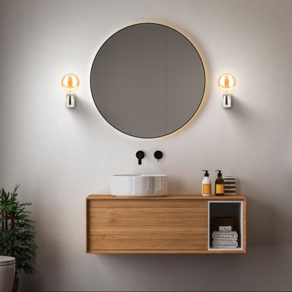 Briloner 2182-018 - Bathroom wall light DONGA 1xE27/10W/230V IP44 polished chrome