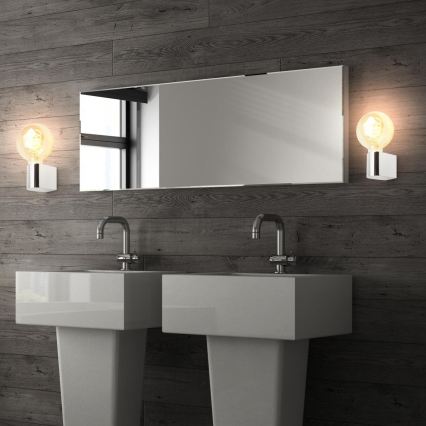 Briloner 2182-018 - Bathroom wall light DONGA 1xE27/10W/230V IP44 polished chrome