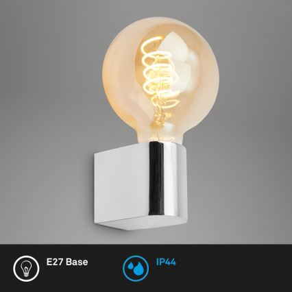 Briloner 2182-018 - Bathroom wall light DONGA 1xE27/10W/230V IP44 polished chrome