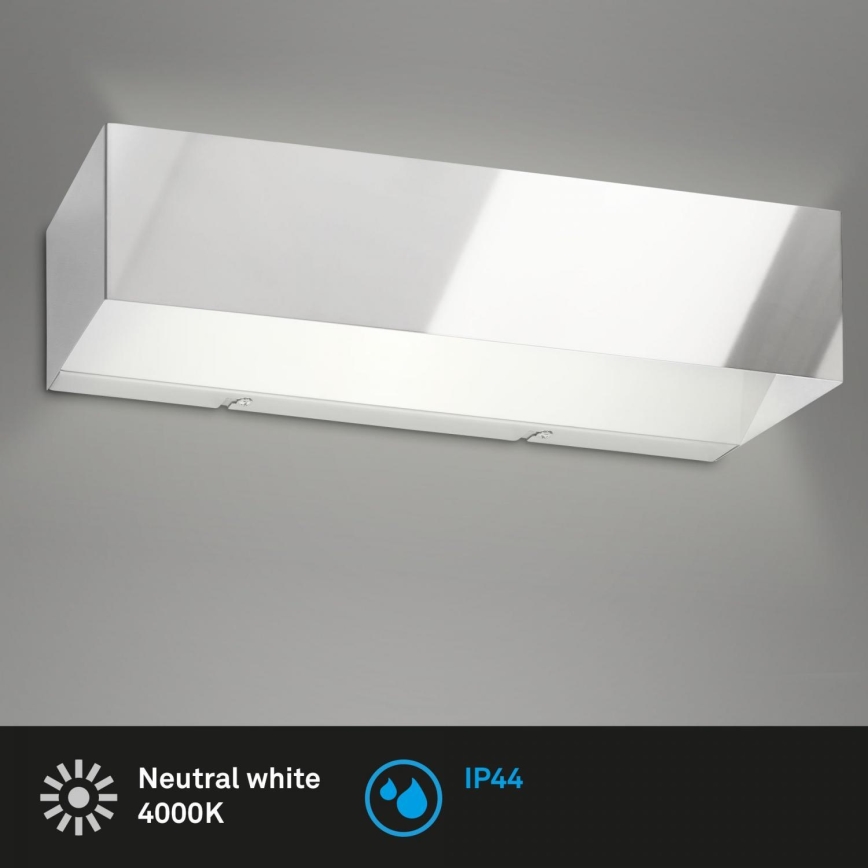 Briloner 2204-018 - LED Outdoor wall light LED/8W/230V IP44 shiny chrome