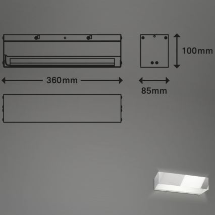 Briloner 2204-018 - LED Outdoor wall light LED/8W/230V IP44 shiny chrome