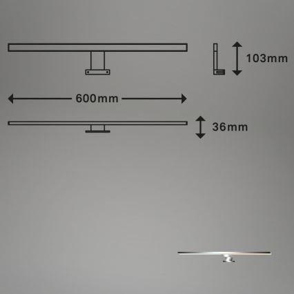 Briloner 2299-018 - LED Dimmable bathroom mirror lighting COOL&COSY LED/8W/230V 2700/4000K IP44