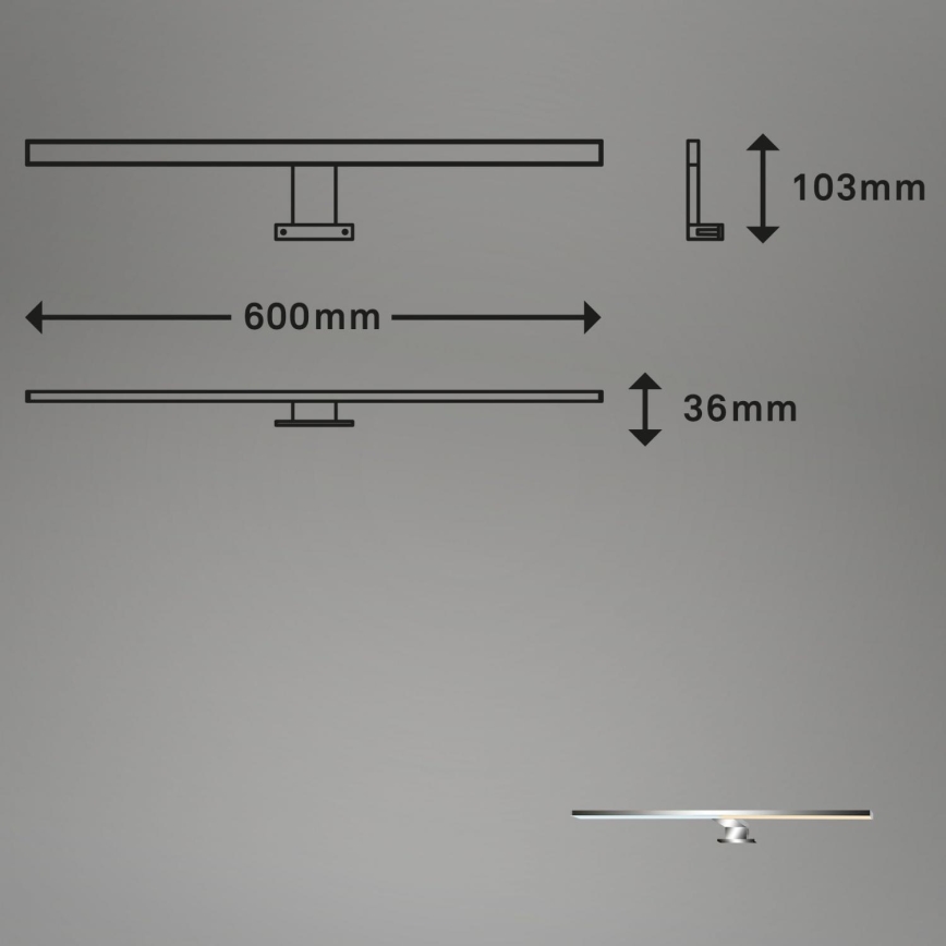 Briloner 2299-018 - LED Dimmable bathroom mirror lighting COOL&COSY LED/8W/230V 2700/4000K IP44