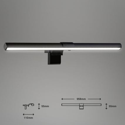 Briloner 2303-015 - LED Dimmable monitor lighting LED/3,5W/230V 2700/4000/6500K