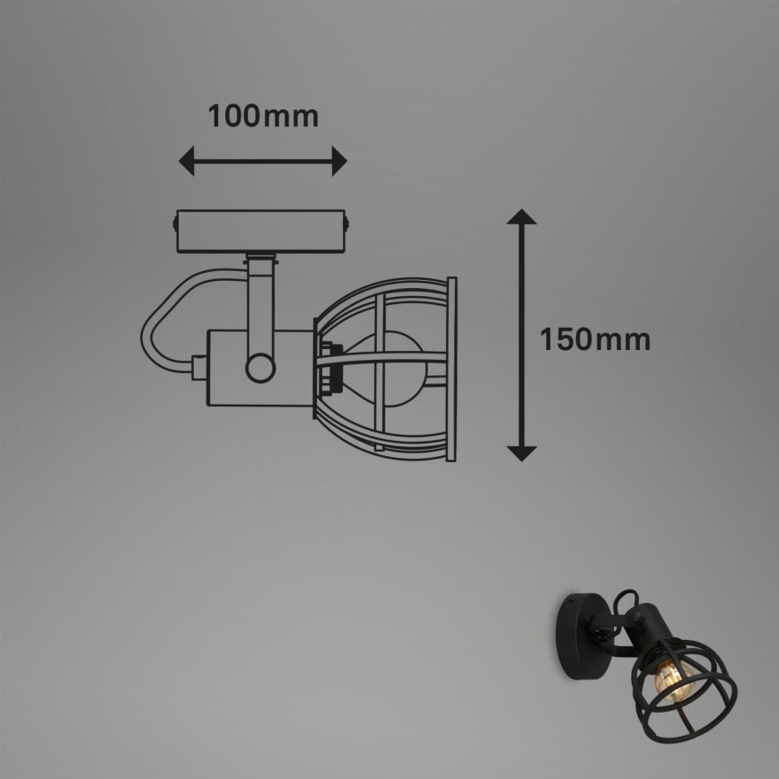 Briloner 2669-015 - Wall spotlight RETRO 1xE14/25W/230V black