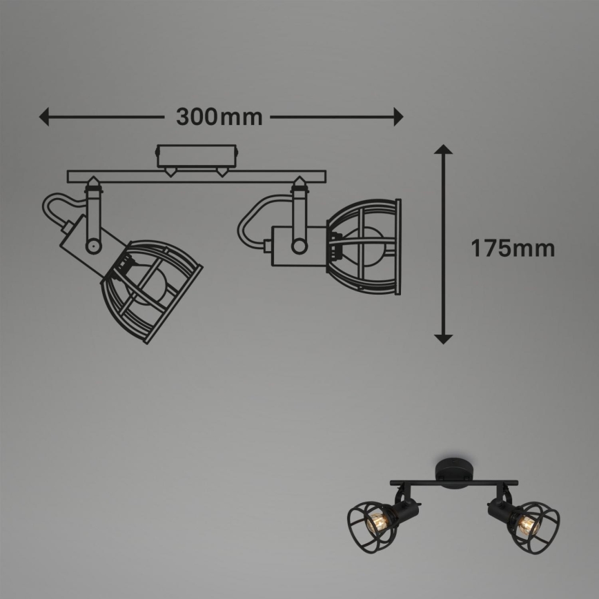 Briloner 2669-025 - Spotlight RETRO 2xE14/25W/230V
