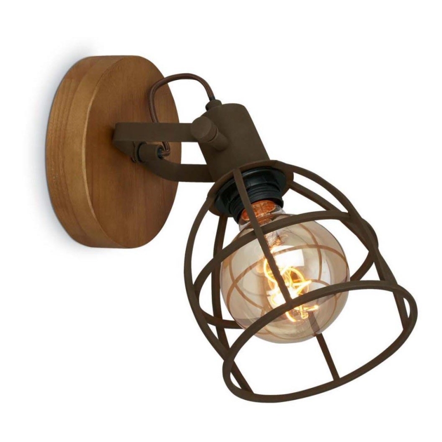 Briloner 2670-014 - Wall spotlight RETRO 1xE27/25W/230V brown