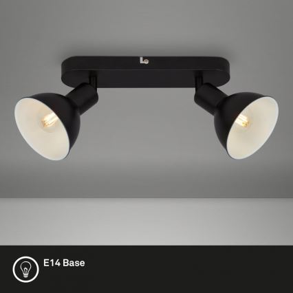Briloner 2674-025 - Spotlight RETRO 2xE14/25W/230V black