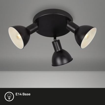 Briloner 2674-035 - Spotlight RETRO 3xE14/25W/230V black